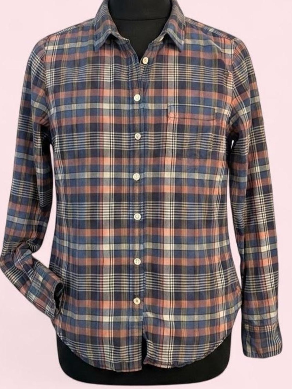 Vintage American Eagle Y2K 2011 Plaid Flannel Button-Down Shirt | Bella Swan